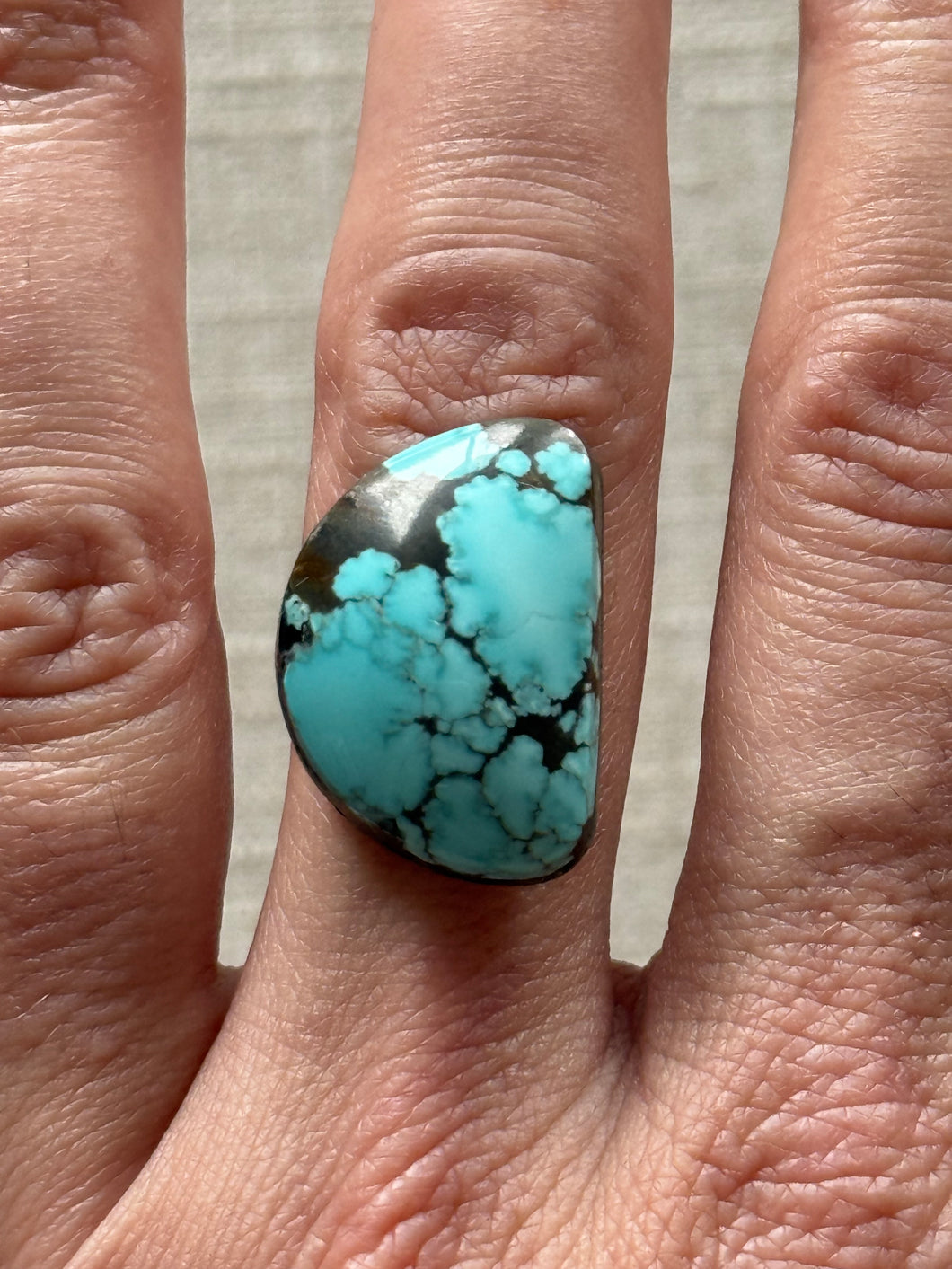 Hubei Turquoise Stone Custom Ring