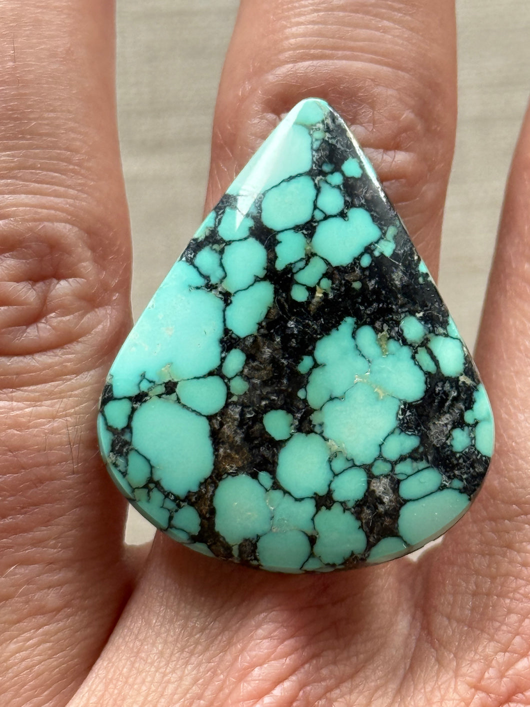 Hubei Turquoise Stone Custom Ring