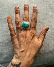 Load image into Gallery viewer, White Water Turquoise Ring- Size 8.75
