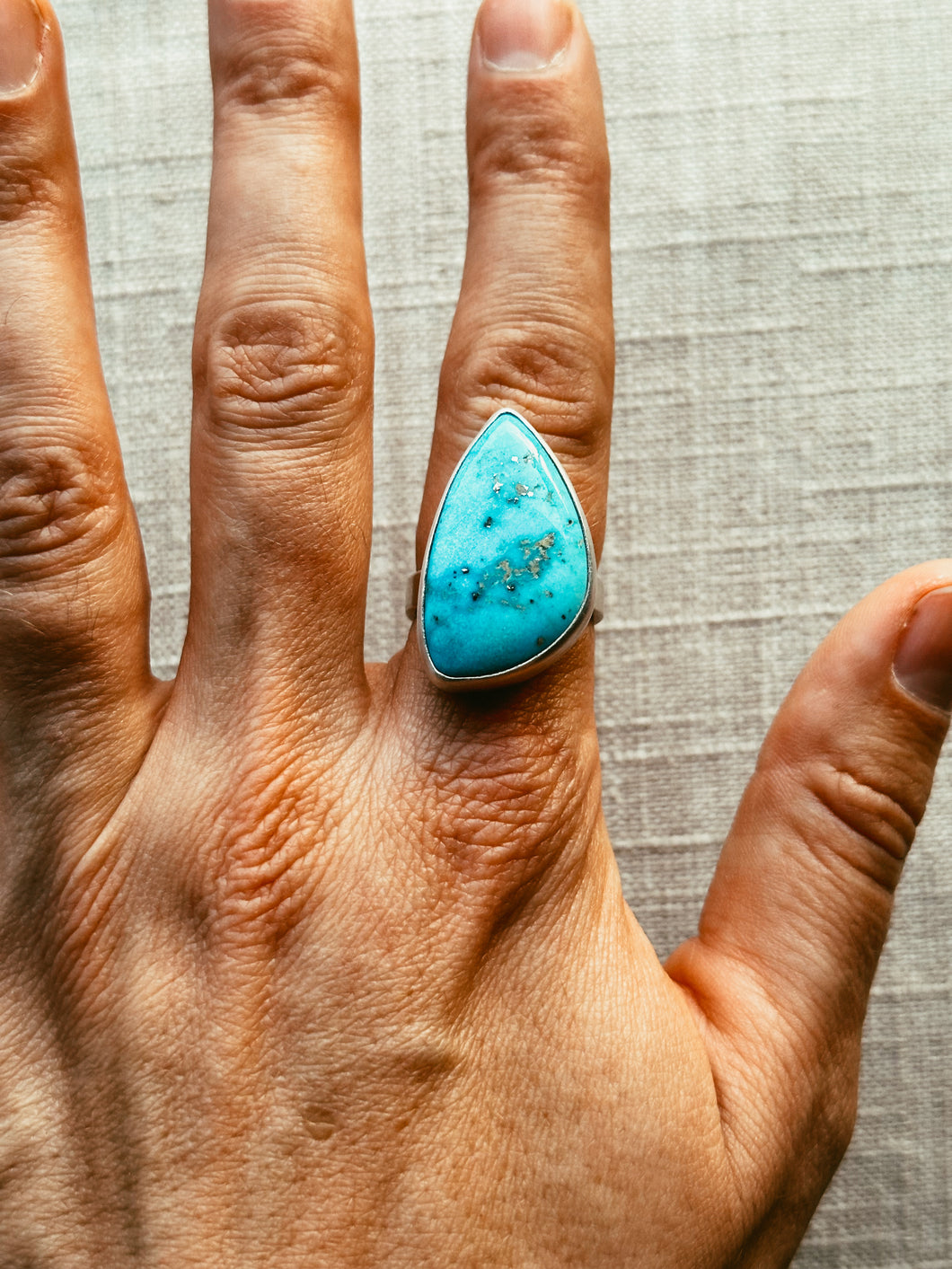 Blue Bird Turquoise Ring- Size 8.5