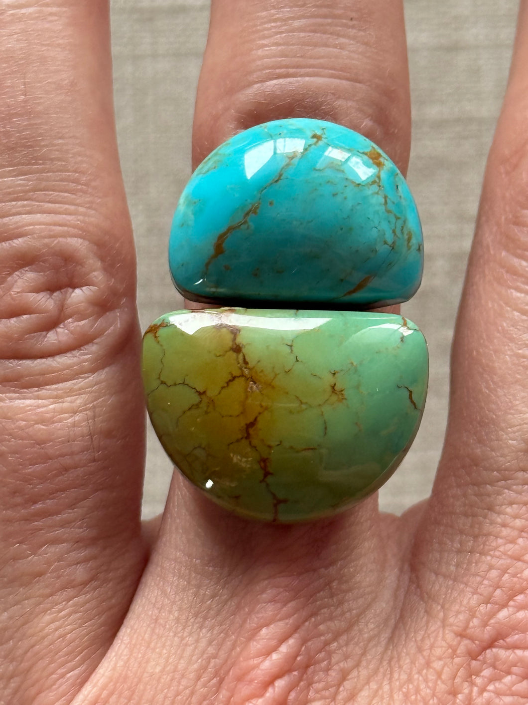 Turquoise Mountain Turquoise Stone Custom Ring