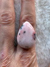 Load image into Gallery viewer, Pink Dendritic Opal Stone Custom Ring
