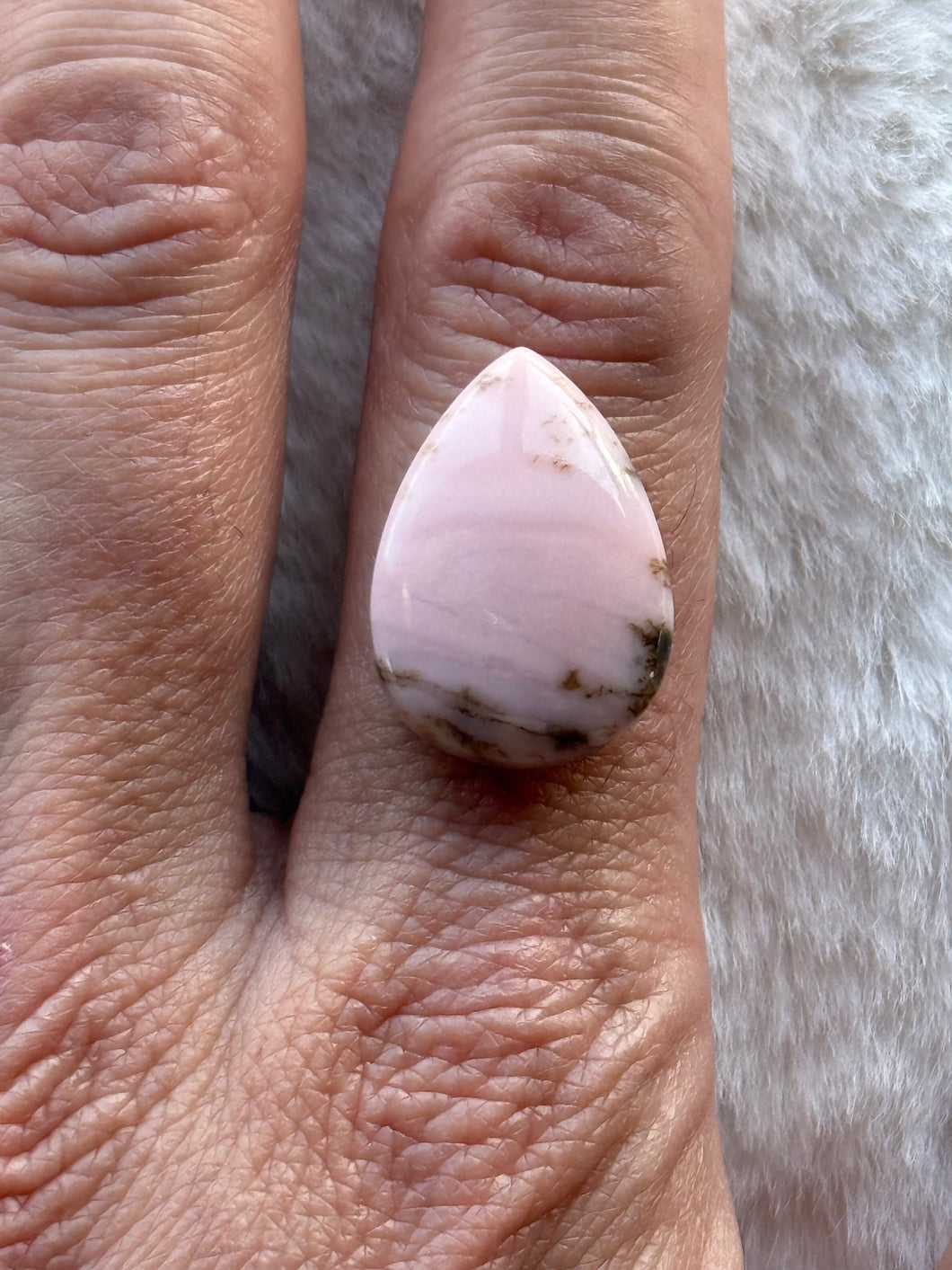 Pink Dendritic Opal Stone Custom Ring