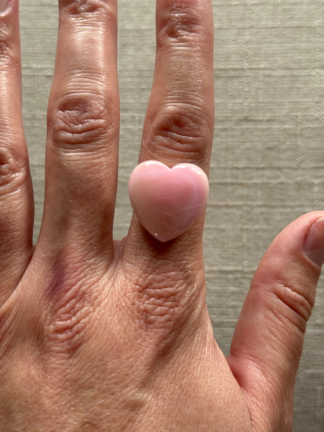 Pink Conch Shell Heart #4 Custom Ring