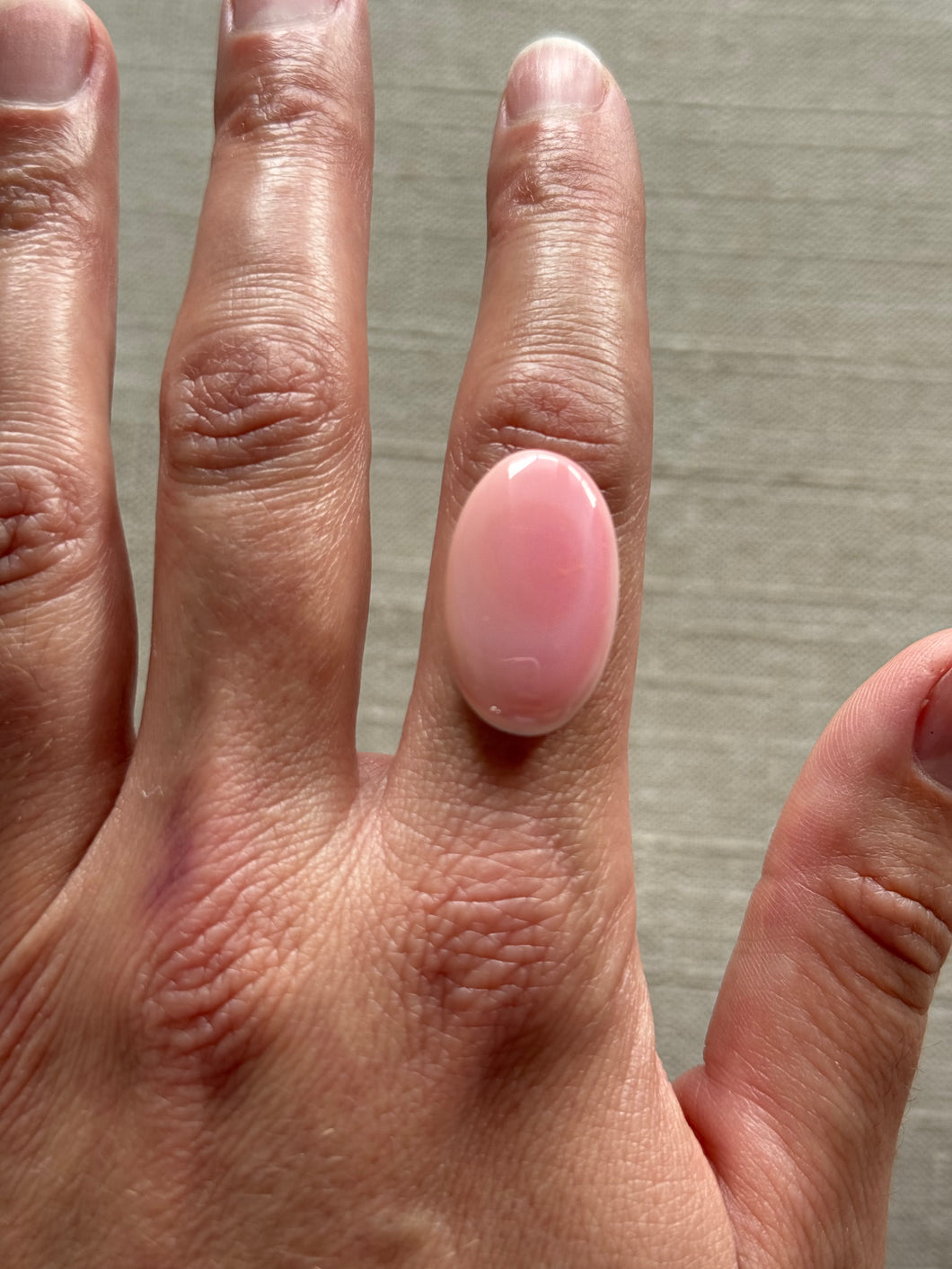 Pink Conch Shell Oval #8 Custom Ring
