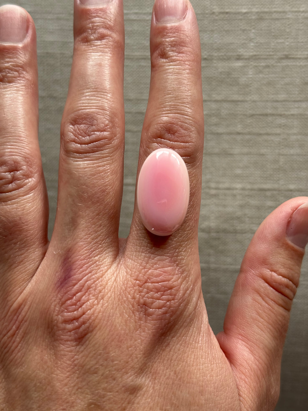 Pink Conch Shell Oval #10 Custom Ring