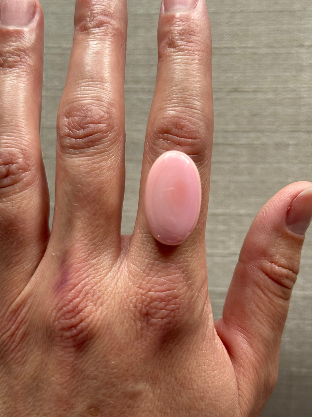 Pink Conch Shell Oval #11 Custom Ring