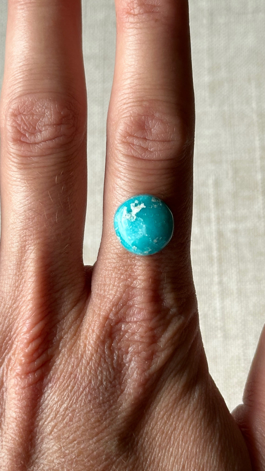 White Water Turquoise Stone Custom Ring