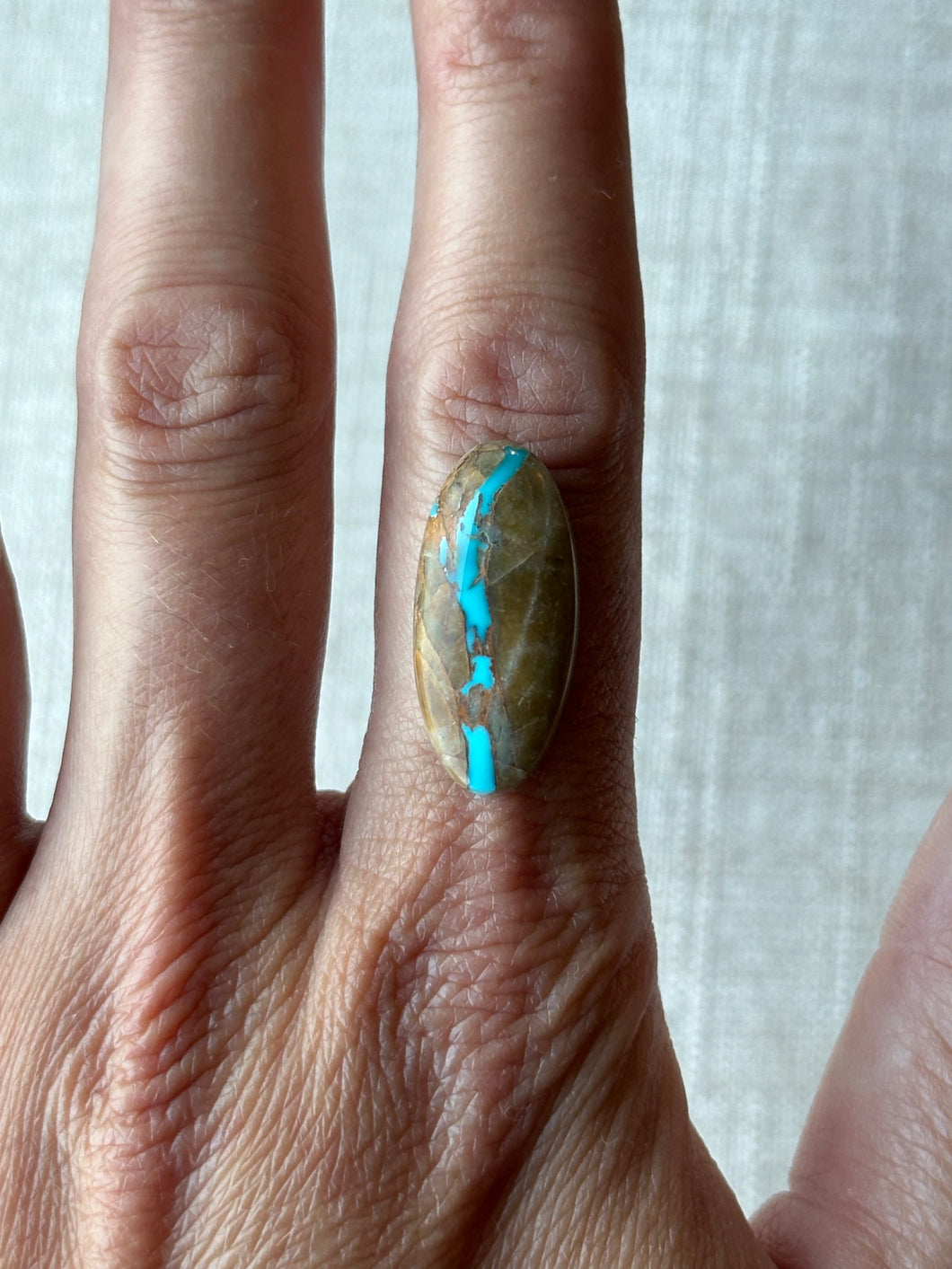 Royston Ribbon Turquoise Stone Custom Ring